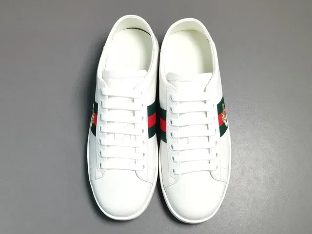 Gucci Ace Blanc Vert Rouge Web Stripe Bee Embroidery sneakers lifestyle 18