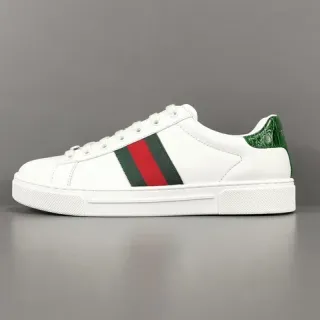 Gucci Ace সাদা সবুজ লাল Web Stripe লাইফস্টাইল স্নিকার