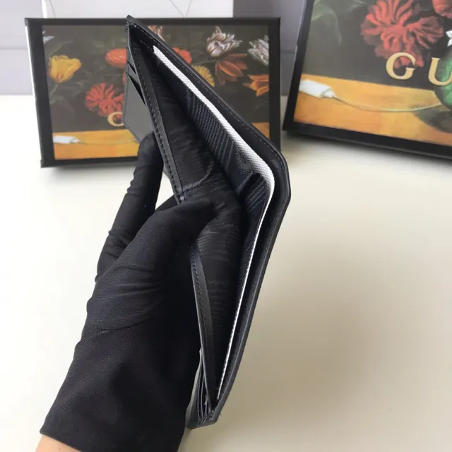 Gucci Billetera impresión abeja negra multicolor GG Supreme lona motivo central billetera corta 2