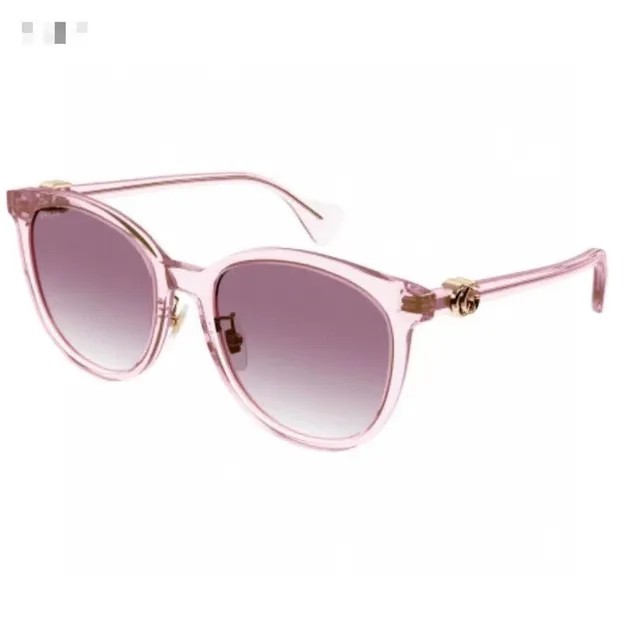 Gucci نظارات شمسية أسود ذهبي شكل عين القطة إطار أسيتات 8