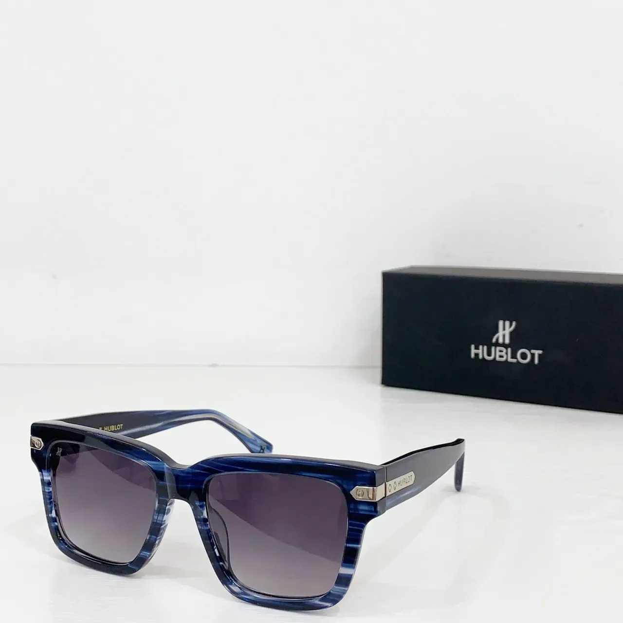 Gucci Marrom Bege Marco Retangular Acetato Tortoiseshell Óculos de Sol 2