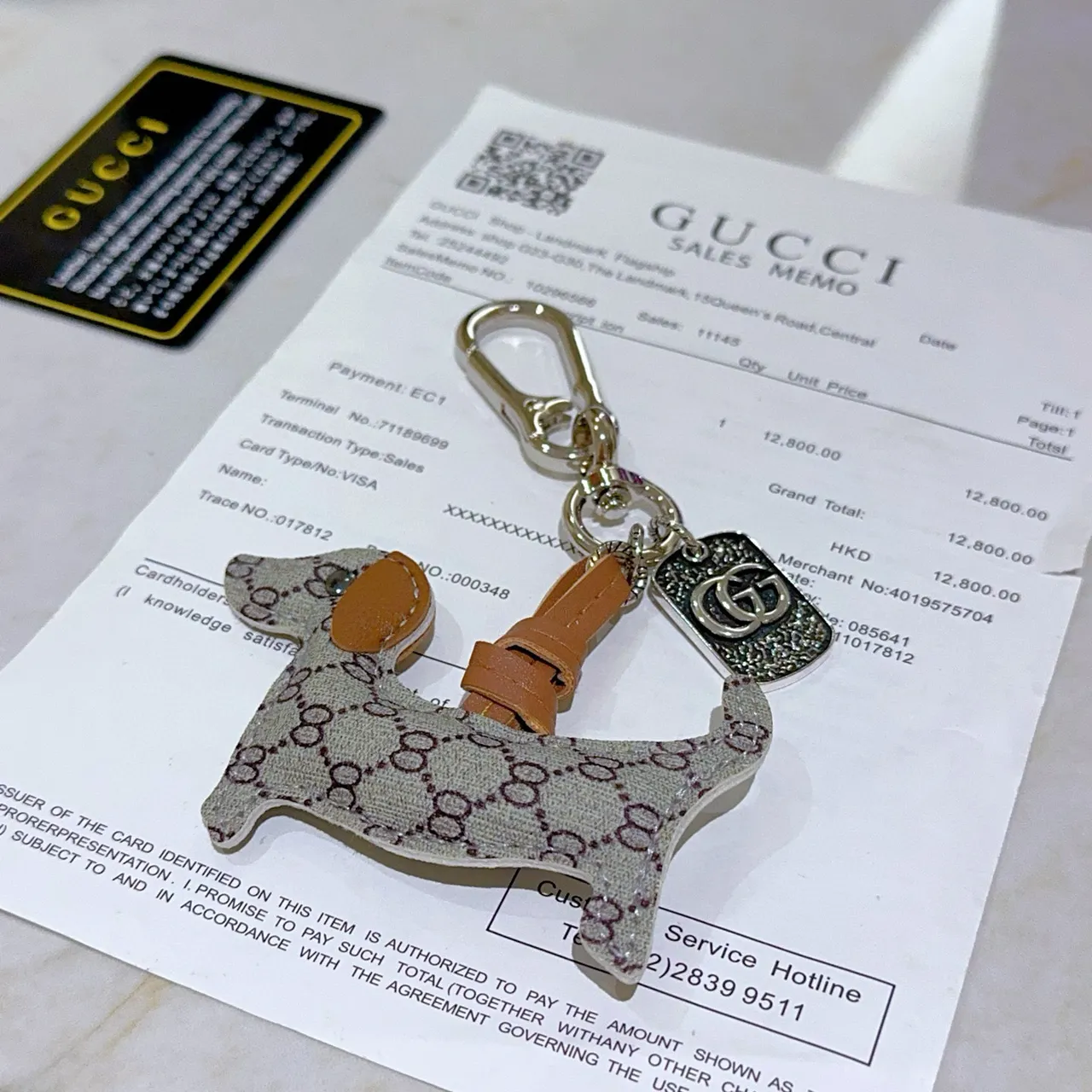 Gucci Dachshund Keychain بيج بني شكل كلب ظل GG Monogram Canvas Crossbody Bag 4