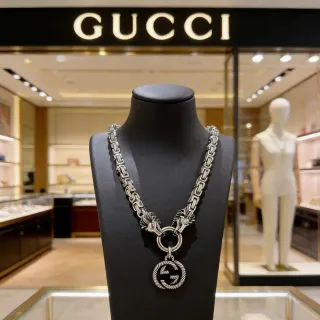 Gucci Dionysus Interlocking G লায়ন হেড চেইন নেকলেস