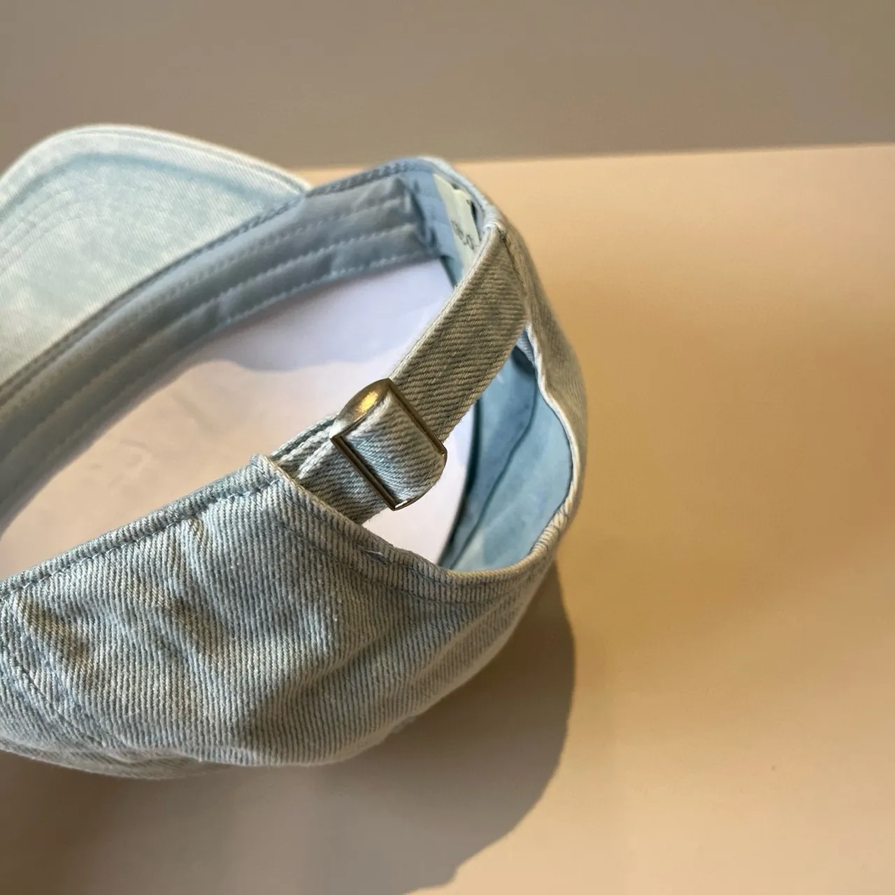 Gucci Logo Bordado Jeans Azul Claro Boné de Beisebol 4