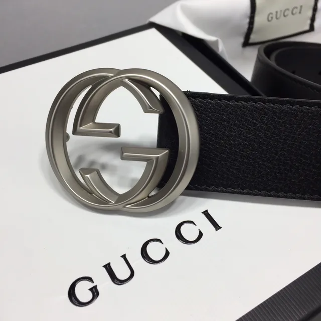 Gucci GG Marmont কালো চামড়ার বেল্ট 3