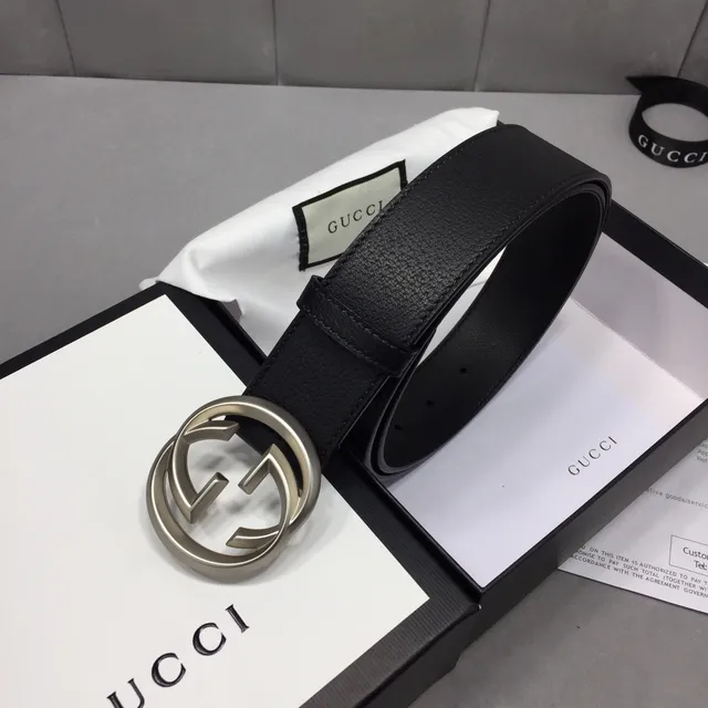 Gucci GG Marmont কালো চামড়ার বেল্ট 4