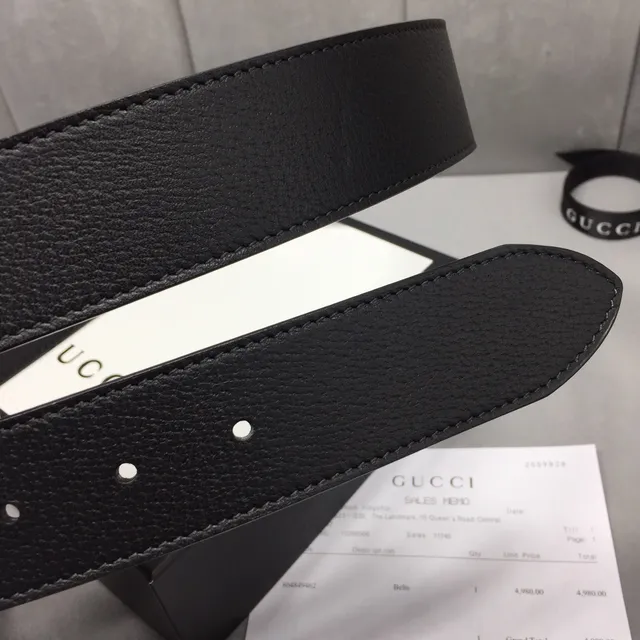 Gucci GG Marmont কালো চামড়ার বেল্ট 7