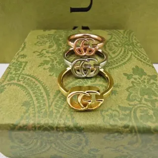 Gucci GG Marmont Interlocking Double G 堆叠戒指