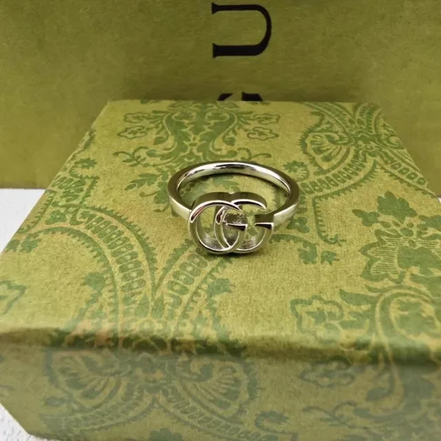 Gucci GG Marmont Interlocking Double G Stackable Rings 5