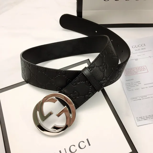 Gucci GG Marmont Interlocking G Buckle Ceinture en cuir noir 5