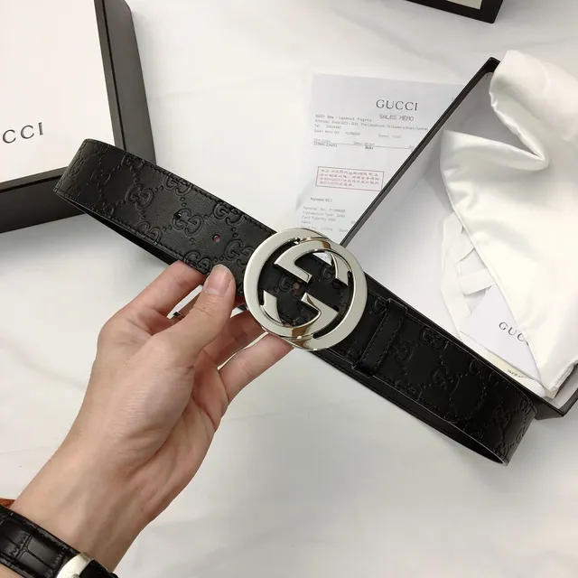 Gucci GG Marmont Interlocking G Buckle Ceinture en cuir noir 9