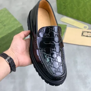 Gucci GG Marmont Loafer কালো পেটেন্ট লেদার Loafer