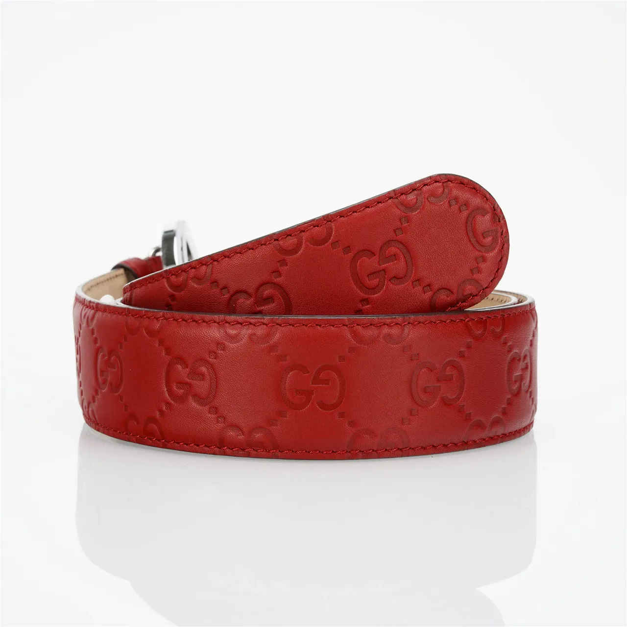 Gucci GG Marmont Ceinture en cuir rouge 3