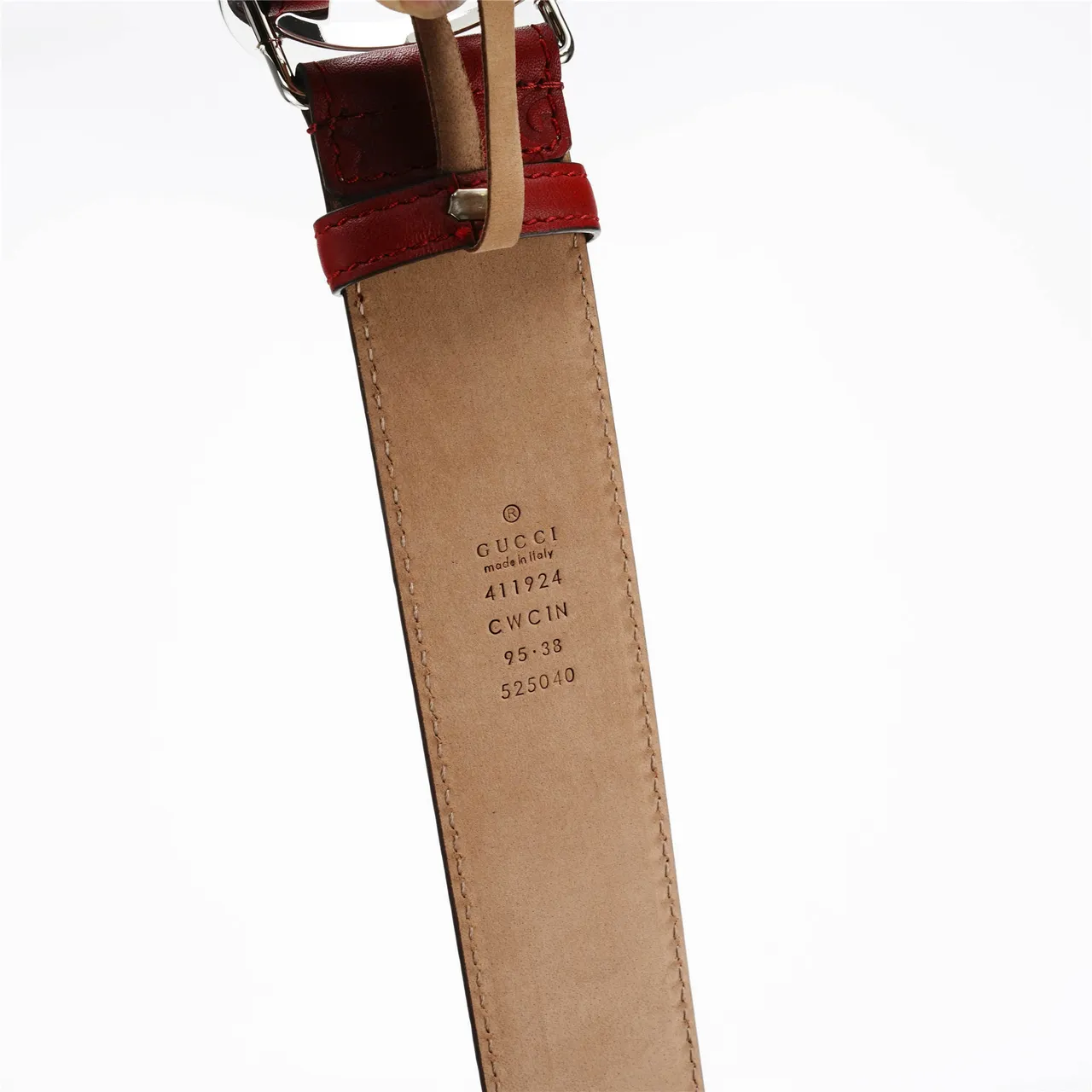 Gucci GG Marmont Ceinture en cuir rouge 7