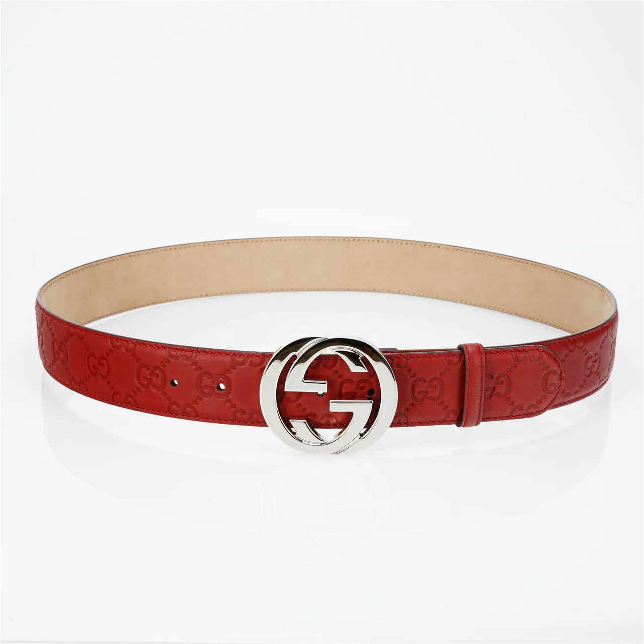 Gucci GG Marmont Ceinture en cuir rouge 9