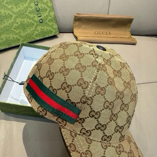 Gucci GG Monogram Canvas Web Stripe Baseball Cap 6