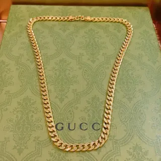Gucci সোনার কার্ব-লিঙ্ক চেইন পালিশড হার