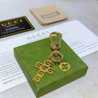 Gucci ذهبي أخضر معدني Interlocking G Logo سوار