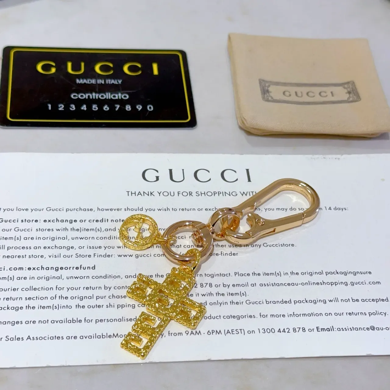 Gucci Or Vert Métal Interlocking G Logo Bracelet 3