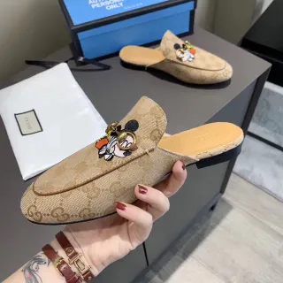Gucci Horsebit 1955 米色 多彩 GG Monogram Canvas 扣带乐福鞋