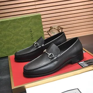 Gucci Horsebit 1955 কালো চামড়ার লুফার