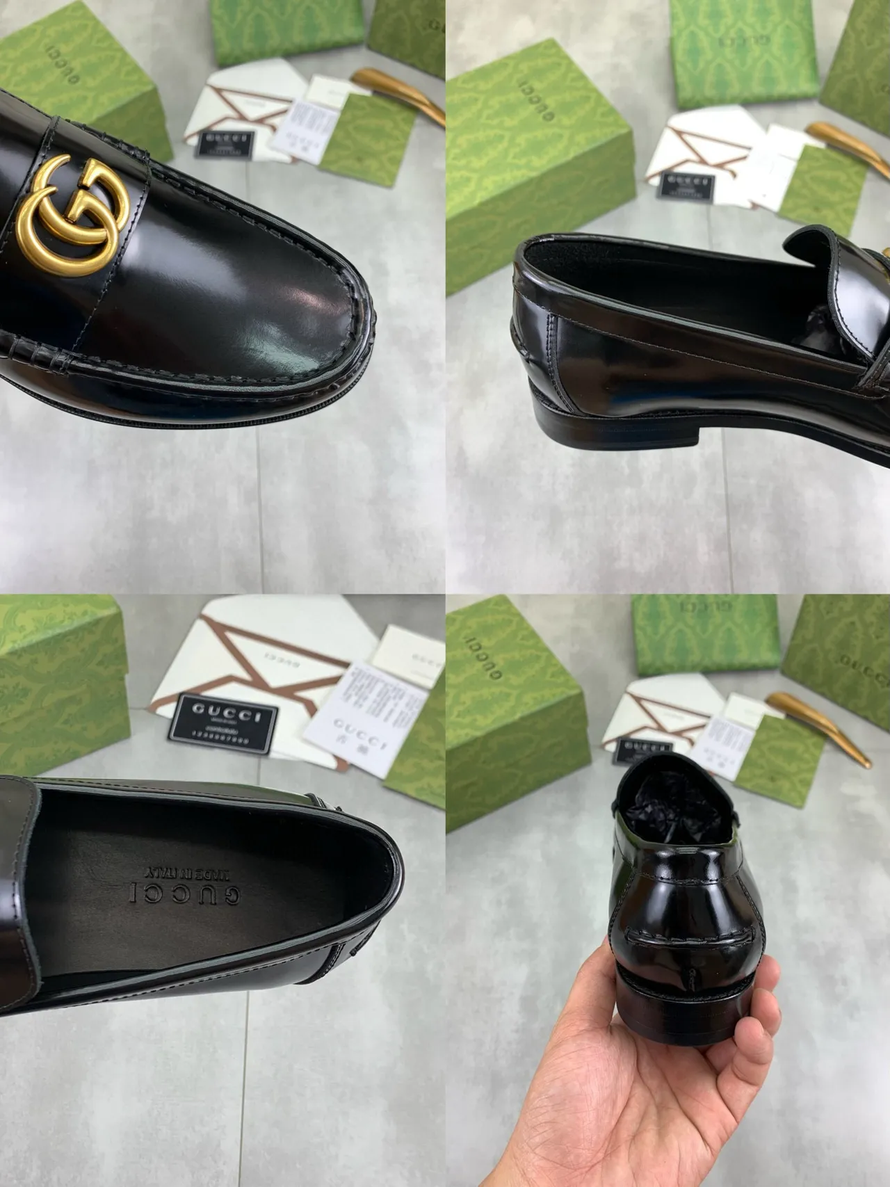 Gucci Horsebit 1955 काली पेटेंट लेदर लोफर्स 2