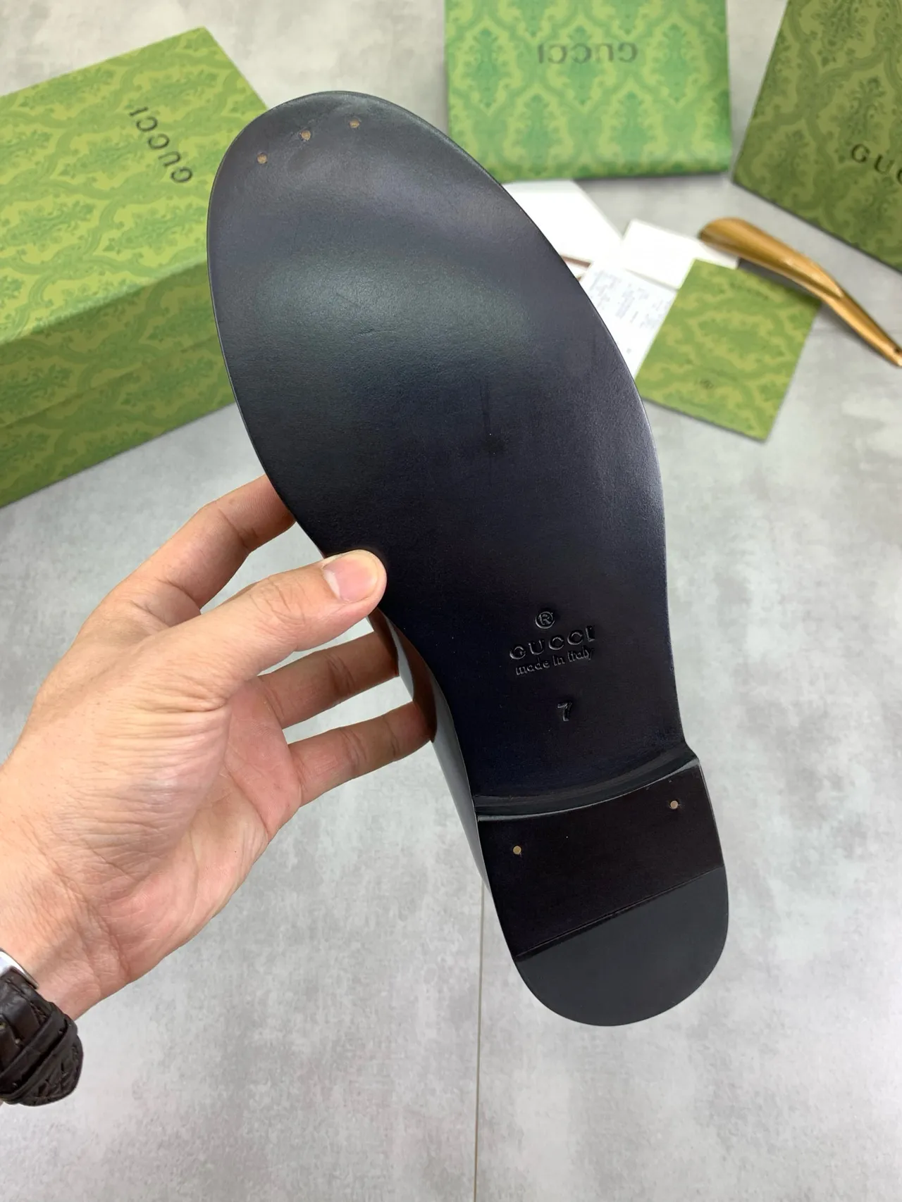 Gucci Horsebit 1955 काली पेटेंट लेदर लोफर्स 3