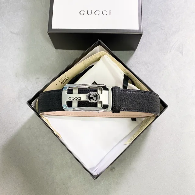 Gucci Horsebit 1955 Black Pebbled Leather Belt 5
