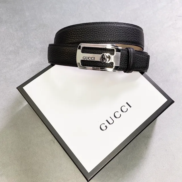 Gucci Horsebit 1955 Black Pebbled Leather Belt 6