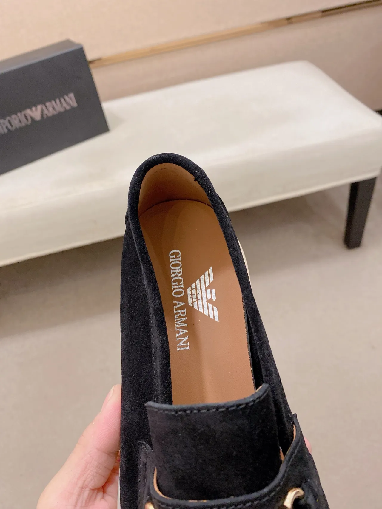 Gucci Horsebit 1955 Black Suede Loafer 4