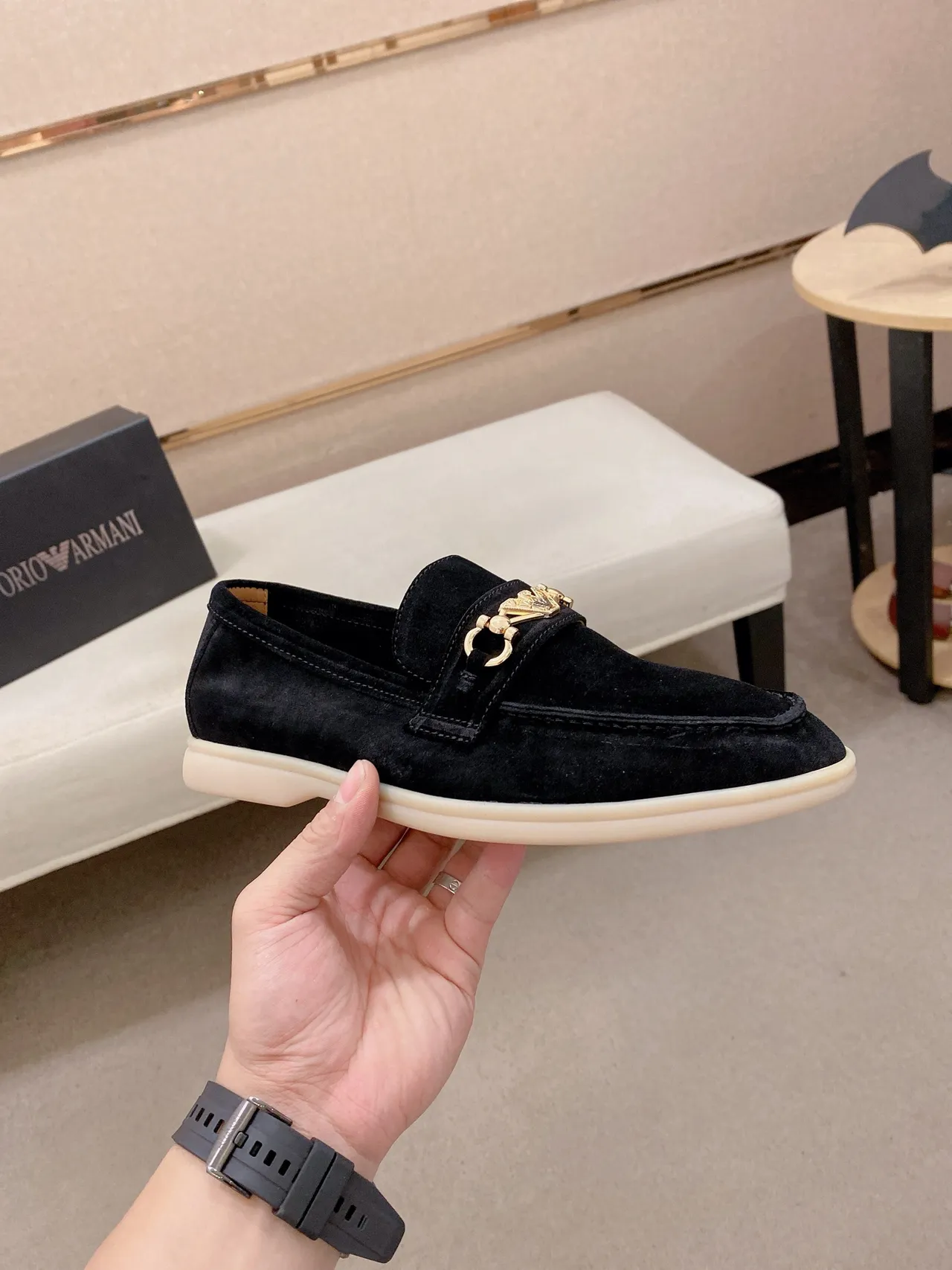 Gucci Horsebit 1955 Black Suede Loafer 5