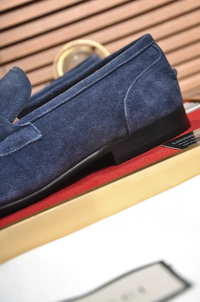Gucci Horsebit 1955 Blue Suede Loafers 2