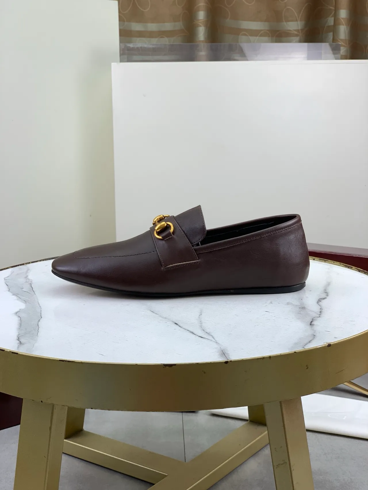 Gucci Horsebit 1955 Mocassins de couro marrom com Horsebit 6