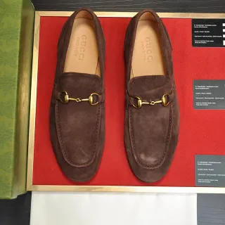 Gucci Horsebit 1955 বাদামী সুয়েড লোফার