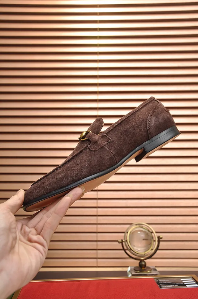 Gucci Horsebit 1955 Brown Suede Loafers 6