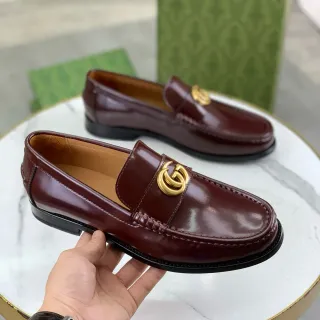 Gucci Horsebit 1955 Bordeaux Cuir Poli Loafers