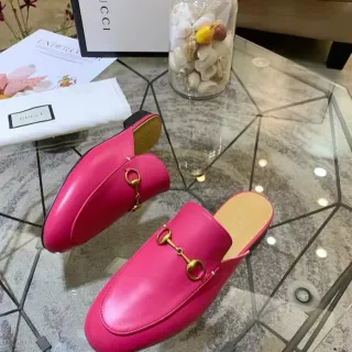 Gucci Horsebit 1955 紫红色 皮革 Horsebit 乐福鞋