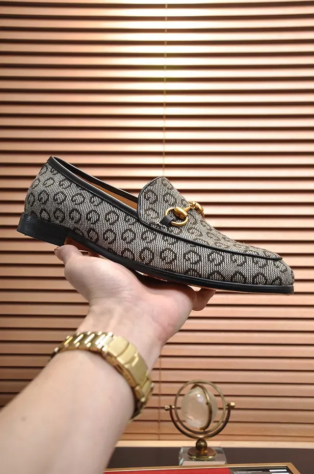 Gucci Horsebit 1955 GG Monogram Canvas Loafers 7