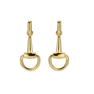 Gucci Horsebit 1955 أقراط ذهبية معلقة