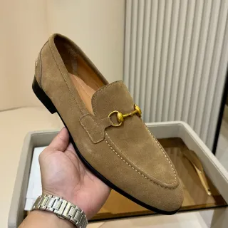 Gucci Horsebit 1955 বাদামী স্যুড লোফার