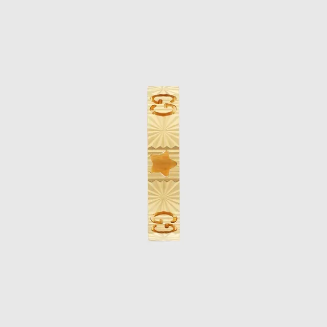 Gucci Icon Bague 18K Or Motif Étoile 8