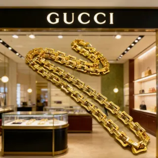 Gucci Link to Love سلسلة ذهبية Oversized Chunky