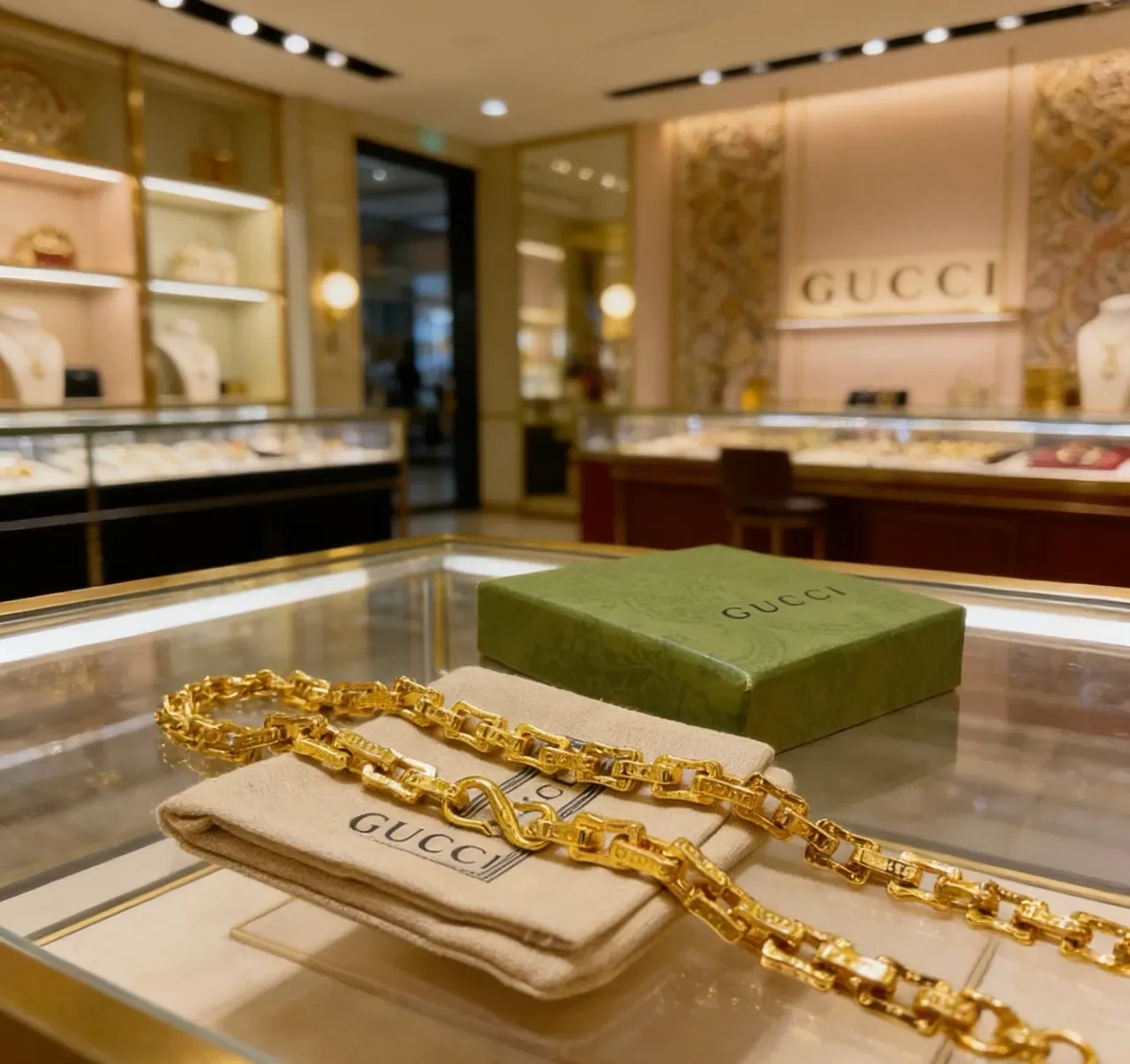 Gucci Link to Love Collier Or Oversized Chunky 4