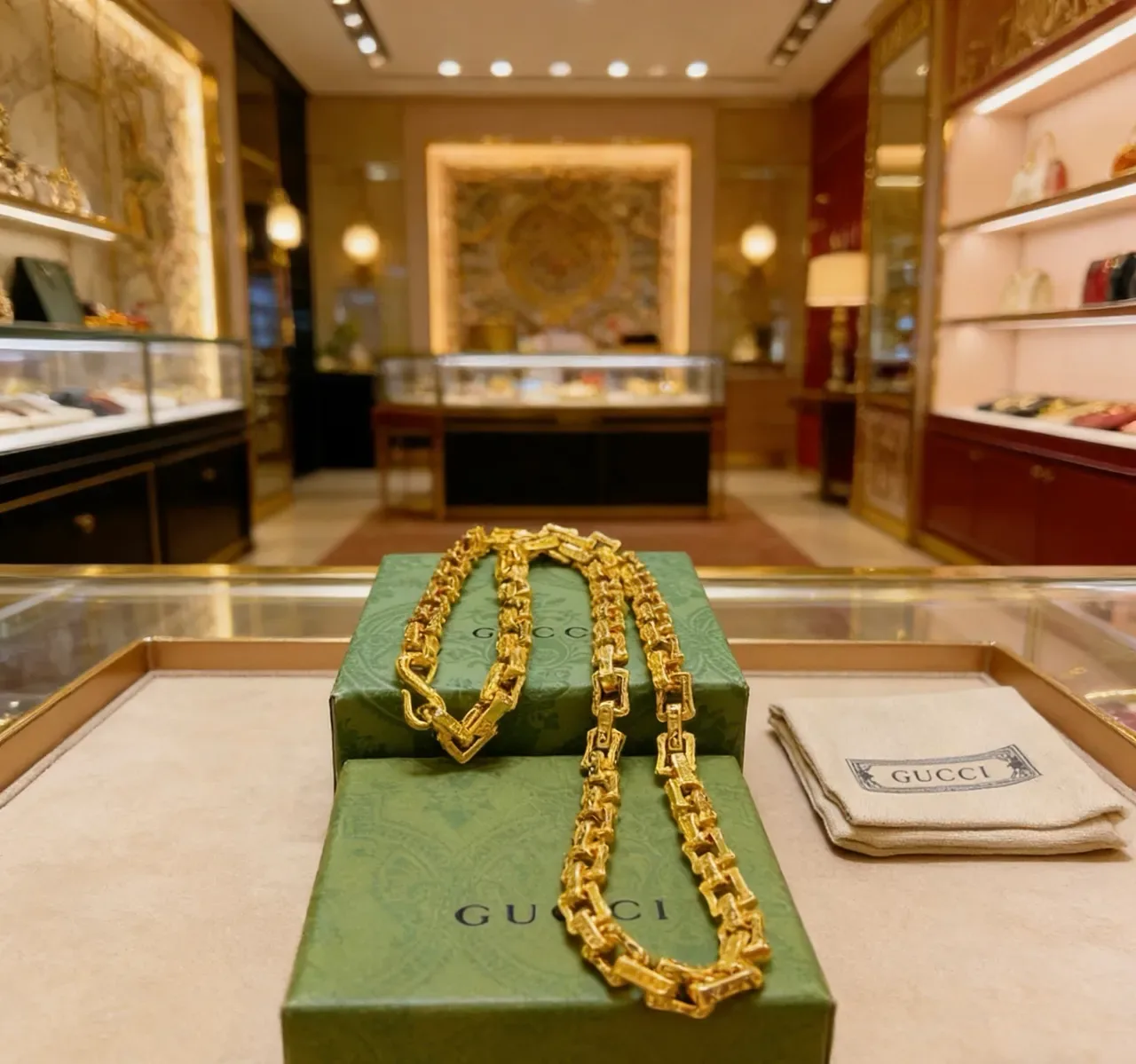 Gucci Link to Love Collier Or Oversized Chunky 7