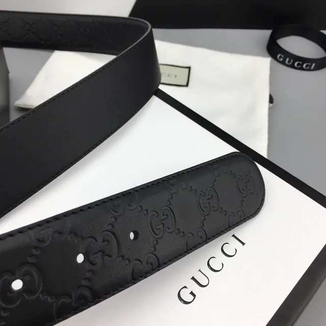 Gucci Ophidia أسود ذهبي مطبوع GG Monogram حزام جلدي مشبك مستطيل 7