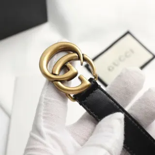 Gucci Ophidia Noir Or Interlocking G Boucle Quincaillerie Antique Ceinture en Cuir