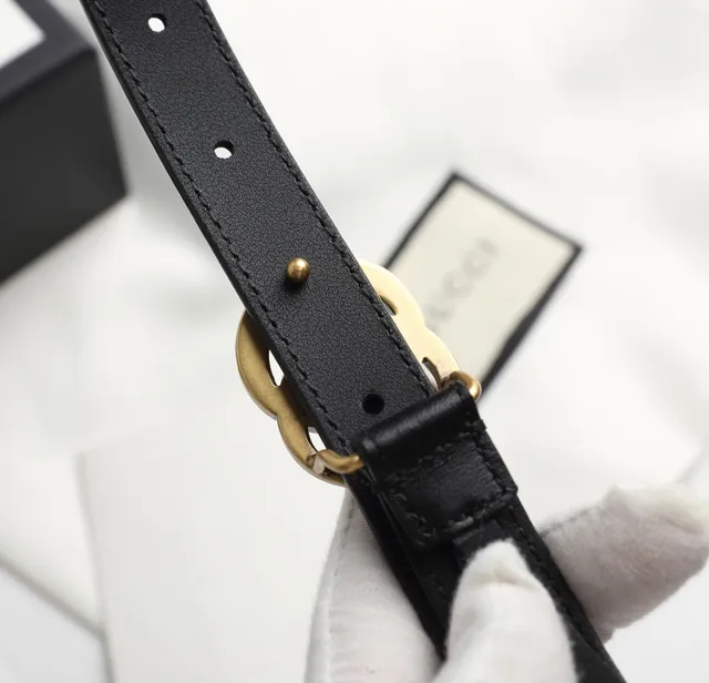 Gucci Ophidia 黑金 Interlocking G 扣 antique hardware 皮革腰带 2