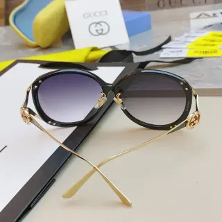 Gucci Oval Frame Gradient Lens Sunglasses
