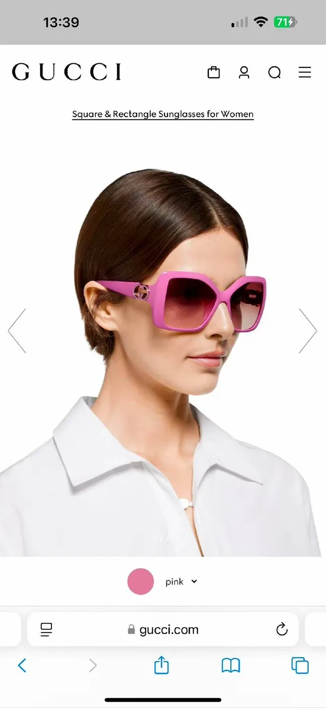 Gucci oversized إطار مربع نظارات شمسية خضراء تدرجية 3