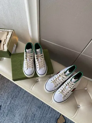 Gucci Rhyton Monogram-Print tênis lifestyle de cano alto 3